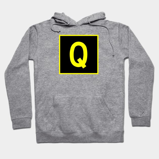 Q - Quebec - FAA taxiway sign, phonetic alphabet Hoodie by Vidision Avgeek